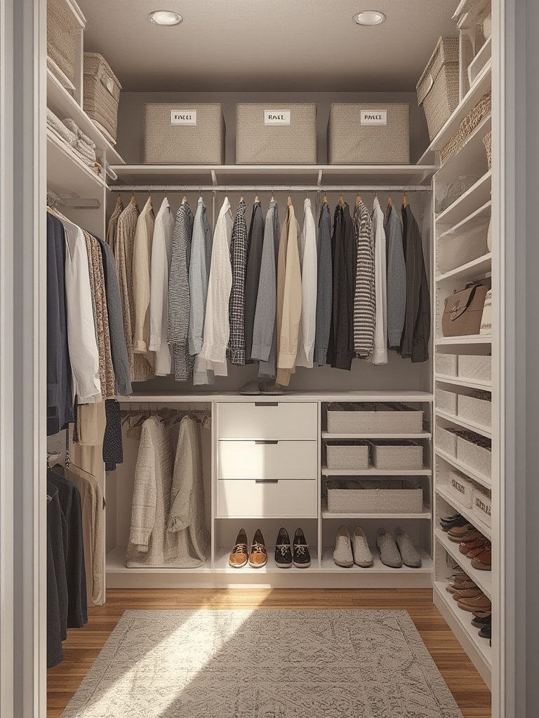 closet organization ideas for small closets - Illustration 3