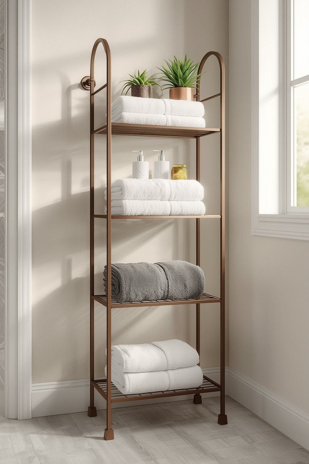 Amazon Basics towel shelf