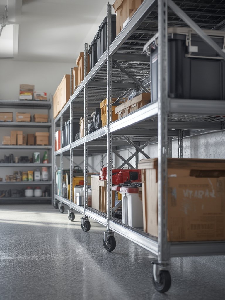 Storage Shelves: 3 Ultimate Steps For Amazing Organization In 2026 2 storage shelves stacked with pantry items and cleaning supplies