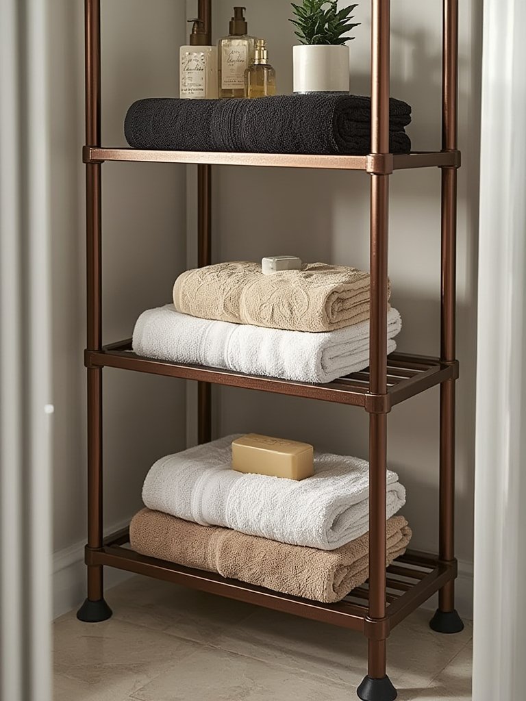 Amazon Basics towel shelf