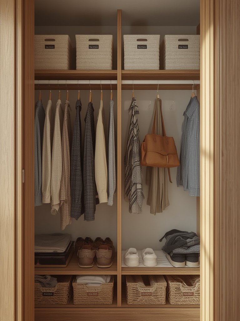 closet organization ideas for small closets - Illustration 2