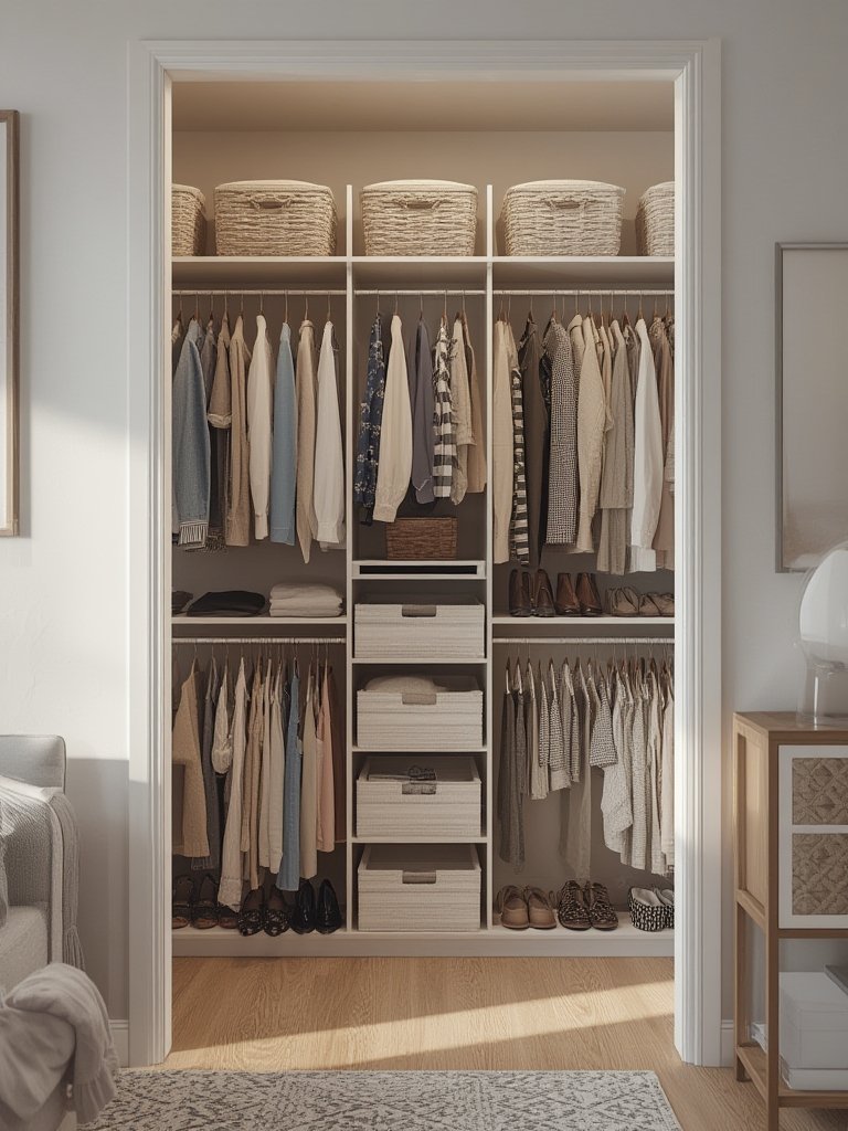 closet organization ideas for small closets - Illustration 3