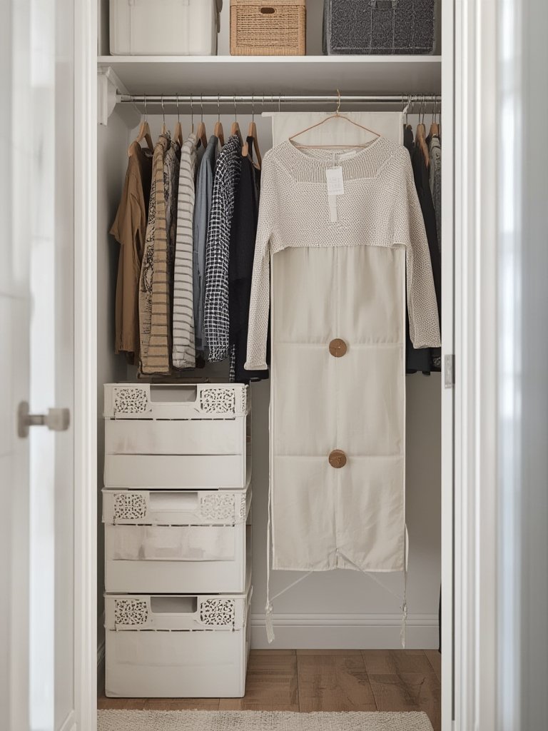 how to organize a small closet on a budget - Illustration 2