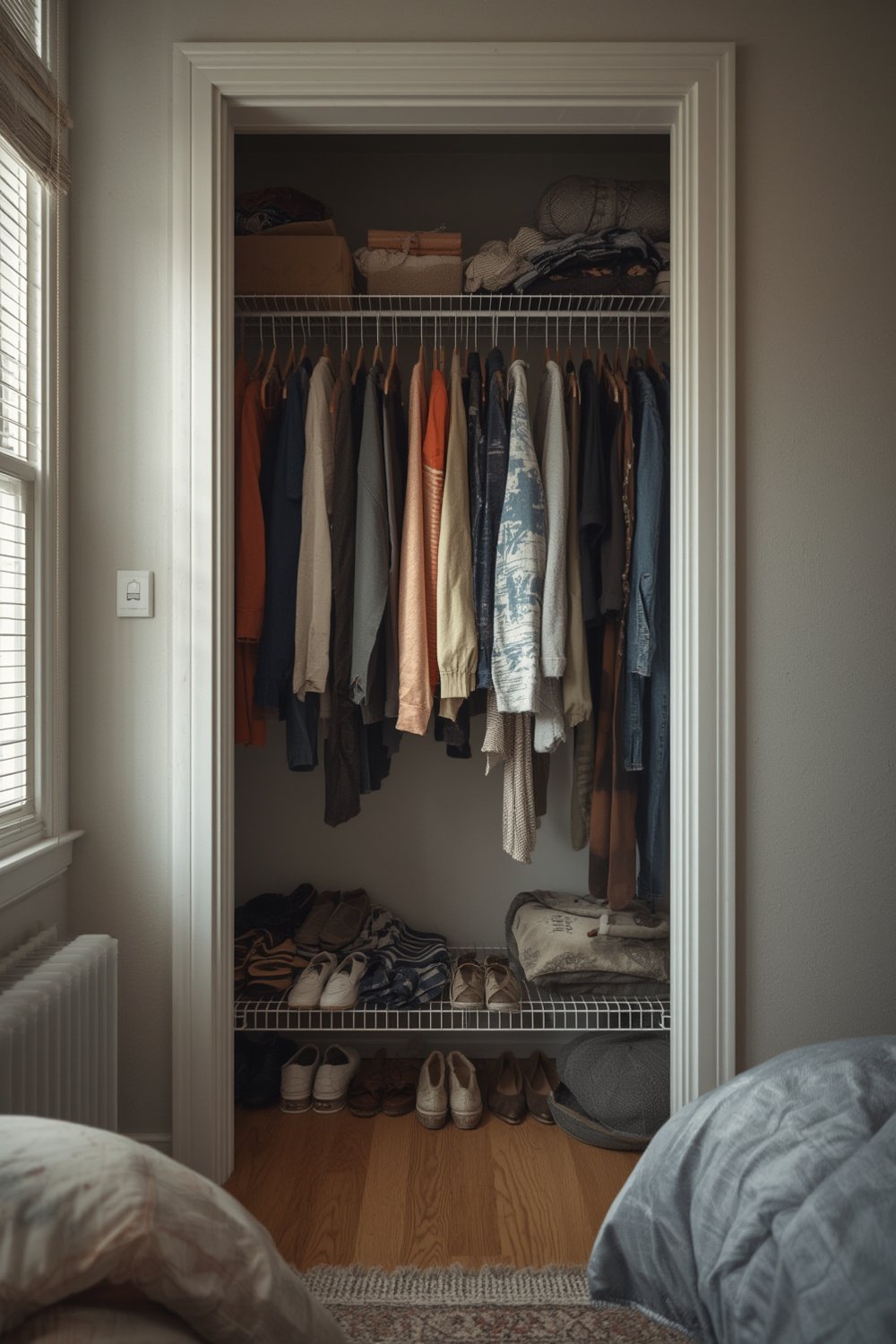 how to organize a small closet on a budget - Illustration 1