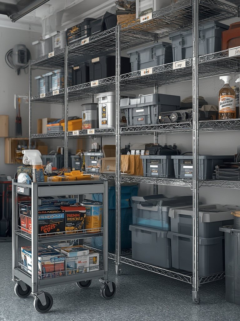 wire shelving in real home storage
