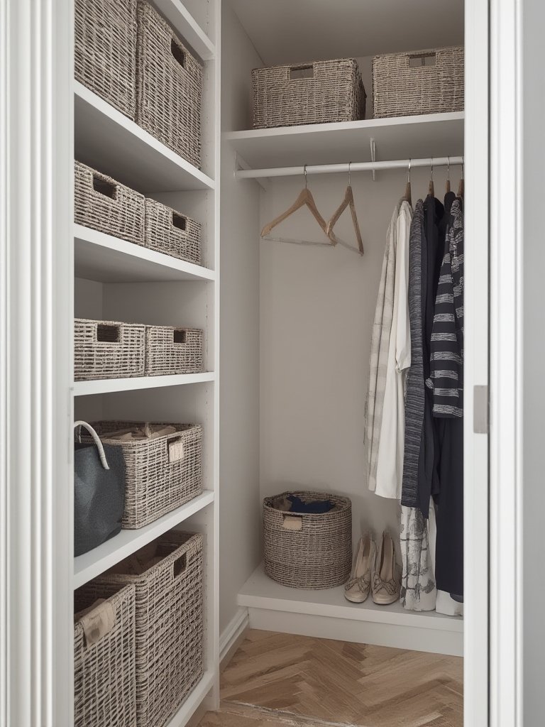small closet makeover before and after - Illustration 2