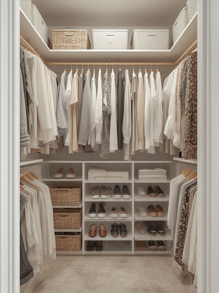 small closet makeover before and after - Illustration 3