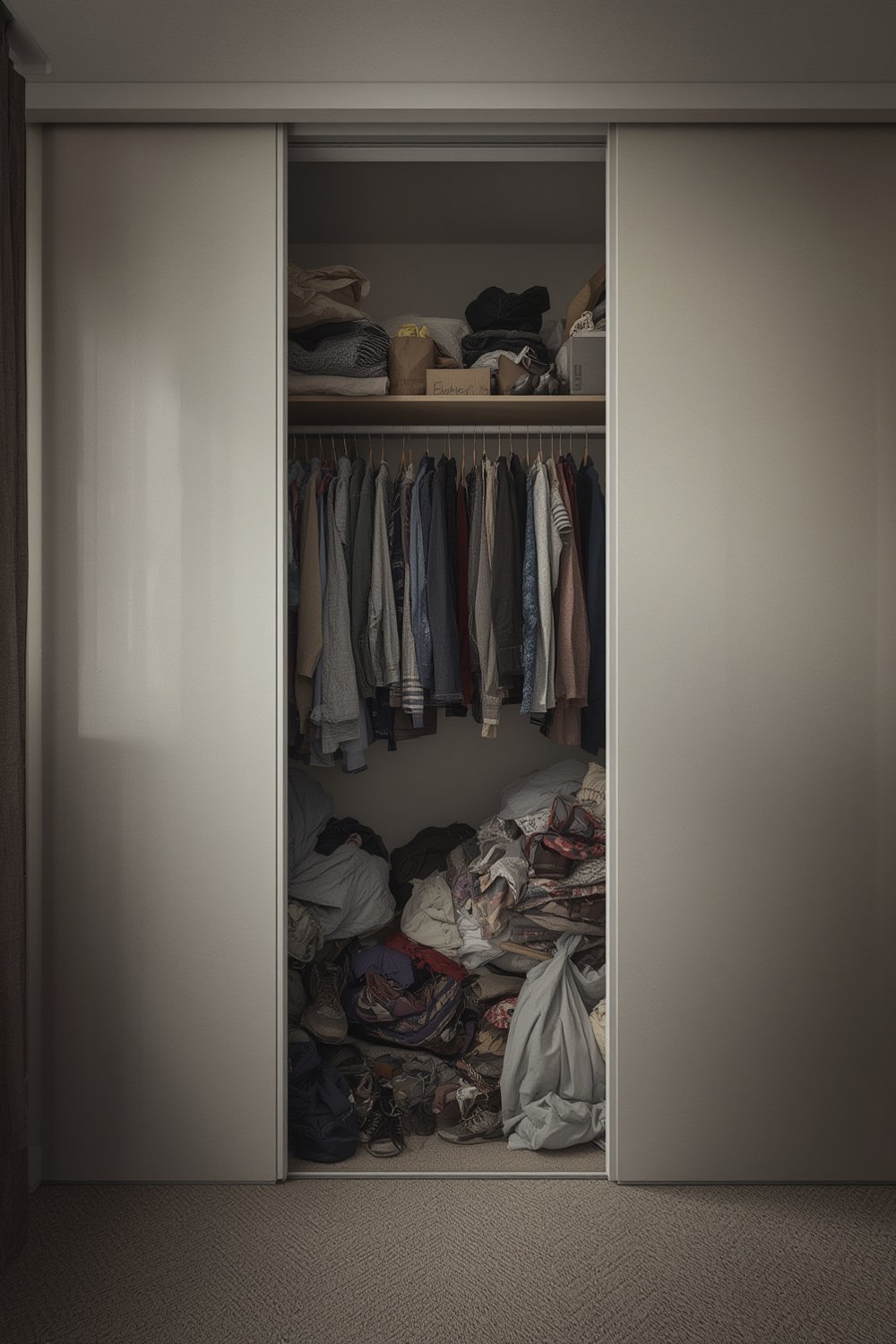 small closet makeover before and after - Illustration 1